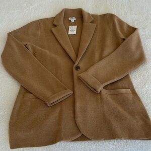 J Crew New Tag Blazer Sweater Size S Camel